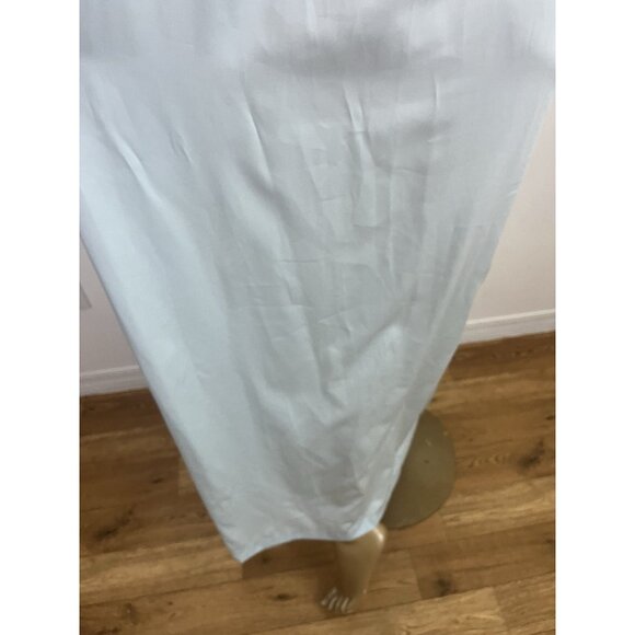 Vintage Bert Yelin for Iris Women's M Bue Robe Lace Trim - Picture 12 of 13